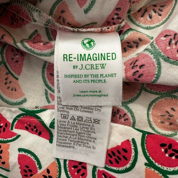 J. Crew Watermelon Print Sleeveless Button down Blouse Women’s size XS summer - Picture 4 of 10